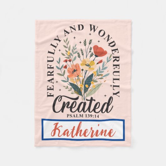 Gepersonaliseerd Inspirerend Christelijk Bijbelver Fleece Deken (Voorkant)