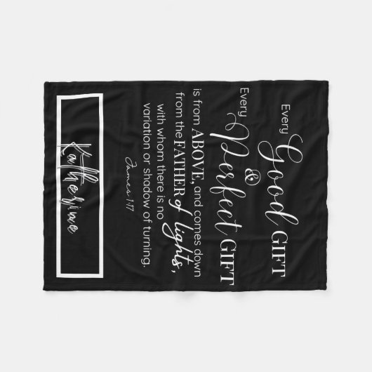 Gepersonaliseerd Inspirerend Christelijk Bijbelver Fleece Deken (Voorkant (Horizontaal))
