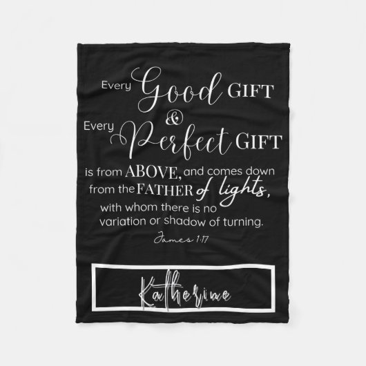 Gepersonaliseerd Inspirerend Christelijk Bijbelver Fleece Deken (Voorkant)