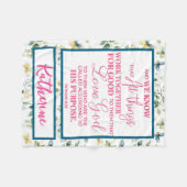 Gepersonaliseerd Inspirerend Christelijk Bijbelver Fleece Deken (Voorkant (Horizontaal))