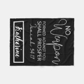 Gepersonaliseerd Inspirerend Christelijk Bijbelver Fleece Deken (Voorkant (Horizontaal))