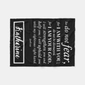 Gepersonaliseerd Inspirerend Christelijk Bijbelver Fleece Deken (Voorkant (Horizontaal))