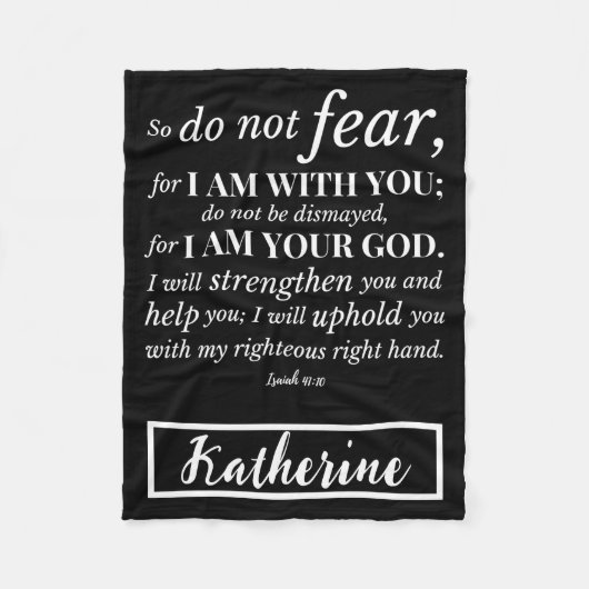 Gepersonaliseerd Inspirerend Christelijk Bijbelver Fleece Deken (Voorkant)