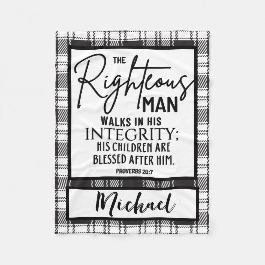 Gepersonaliseerd Inspirerend Christelijk Bijbelver Fleece Deken (Voorkant)
