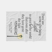 Gepersonaliseerd Inspirerend Het licht blijft Fleece Deken (Voorkant (Horizontaal))