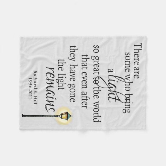 Gepersonaliseerd Inspirerend Het licht blijft Fleece Deken (Voorkant (Horizontaal))