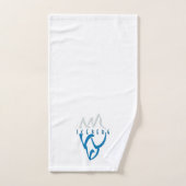 Gepersonaliseerd Inspirerend Iceberg Art Blue Bad Handdoek (Handdoek)