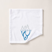 Gepersonaliseerd Inspirerend Iceberg Art Blue Bad Handdoek (Wasdoekje)