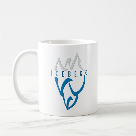 Gepersonaliseerd Inspirerend Iceberg Art Blue Koffiemok (Links)