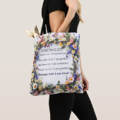 Gepersonaliseerd Inspirerend Tas met wilde bloemen (Dichtbij)