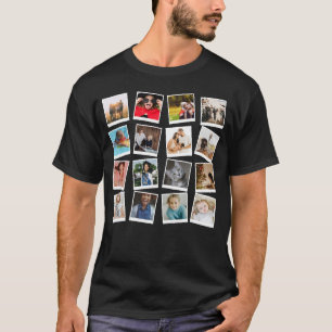 gepersonaliseerd instagram moderne fotocollage t-shirt