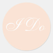 Gepersonaliseerd Invite Linen Ronde Sticker (Voorkant)