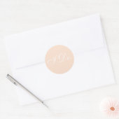Gepersonaliseerd Invite Linen Ronde Sticker (Envelop)
