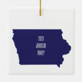 Gepersonaliseerd Iowa-Ornament Keramisch Ornament (Achterkant)