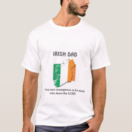 Gepersonaliseerd IRISH DAD sterk moedig T-shirt