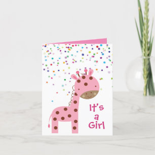 Gepersonaliseerd is een meisjeskaart - Giraffe Bun Feestdagen Kaart