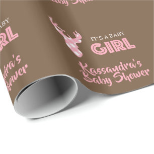 Gepersonaliseerd is het een Girl Deer Wrapping Pap Cadeaupapier