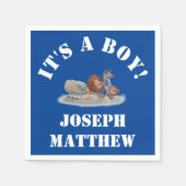 Gepersonaliseerd is het een jonge boerendierenmari servet (Voorkant)