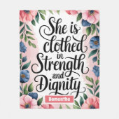 Gepersonaliseerd is ze Christelijk gekleed in krac Fleece Deken (Voorkant)