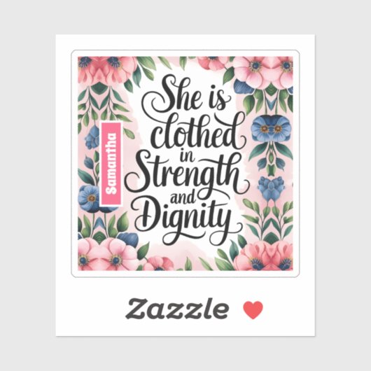 Gepersonaliseerd is ze Christelijk gekleed in krac Sticker (Vel)