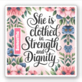 Gepersonaliseerd is ze Christelijk gekleed in krac Sticker (Voorkant)