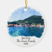 Gepersonaliseerd Ischia Ornament, Italië Keramisch Ornament (Voorkant)