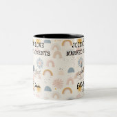 Gepersonaliseerd Istanbul Memory - Line Art Landma Tweekleurige Koffiemok (Center)