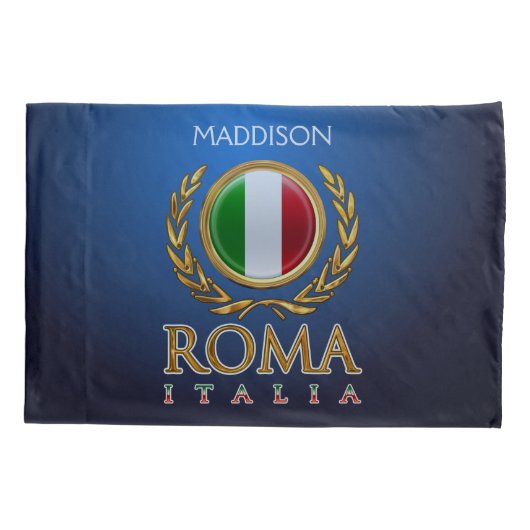 Gepersonaliseerd Italiaanse vlag Kussensloop (Achterkant)