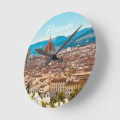 Gepersonaliseerd Italië Florence Fotografie Ronde Klok (Hoek)