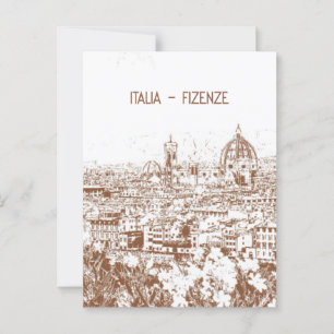 Gepersonaliseerd Italië Florence Vintage Fotografi Briefkaart
