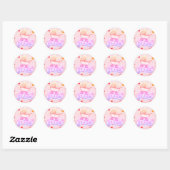 Gepersonaliseerd IT'S A GIRL Baby Gender Reveal St Ronde Sticker (Vel)