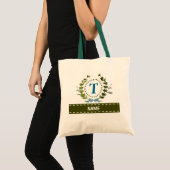 Gepersonaliseerd Ivy Wreath Weddenschap Datum Mono Tote Bag (Voorkant (product))