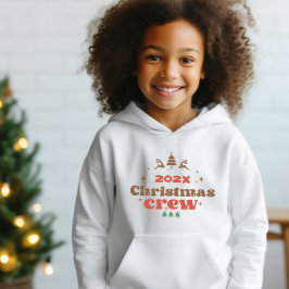 Gepersonaliseerd jaar Christmas Crew Kinder hoodie