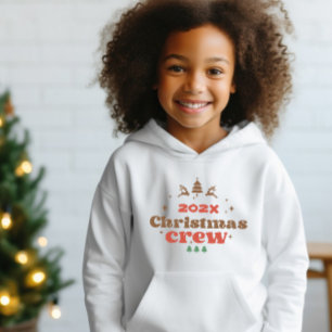 Gepersonaliseerd jaar Christmas Crew Kinder hoodie