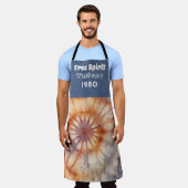 Gepersonaliseerd jaar Hippie All-Over Print Schort (Gedragen)