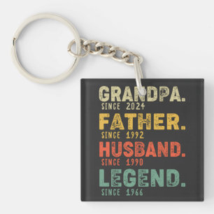 Gepersonaliseerd Jaar Opa Vader Echtgenoot Legende Sleutelhanger