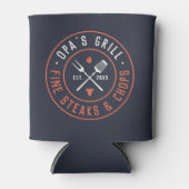 Gepersonaliseerd jaar opa's Grill Blikjeskoeler (Voorkant)