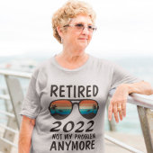 Gepersonaliseerd jaar van pensionering Niet meer m T-shirt