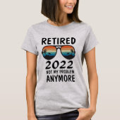Gepersonaliseerd jaar van pensionering Niet meer m T-shirt (Voorkant)