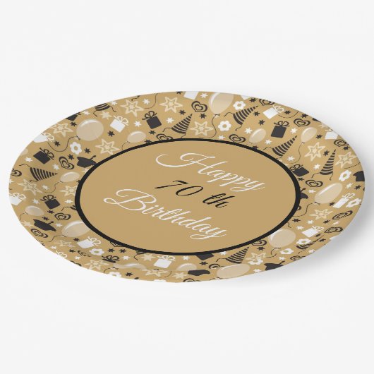 Gepersonaliseerd Jaar Verjaardag Papieren Bordje (Gekanteld)