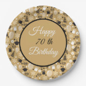 Gepersonaliseerd Jaar Verjaardag Papieren Bordje (Voorkant)