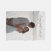 Gepersonaliseerd Jaar verloofd paar Volledige Foto Fleece Deken (Voorkant (Horizontaal))