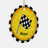 Gepersonaliseerd jaar voor automatisch gerangschik keramisch ornament (Rechts)