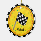 Gepersonaliseerd jaar voor automatisch gerangschik keramisch ornament (Links)