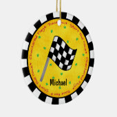 Gepersonaliseerd jaar voor automatisch gerangschik keramisch ornament (Rechts)