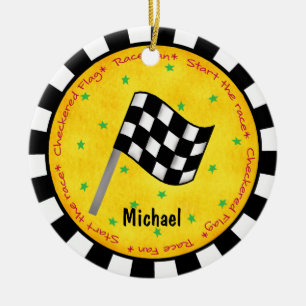 Gepersonaliseerd jaar voor automatisch gerangschik keramisch ornament