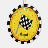 Gepersonaliseerd jaar voor automatisch gerangschik keramisch ornament (Links)