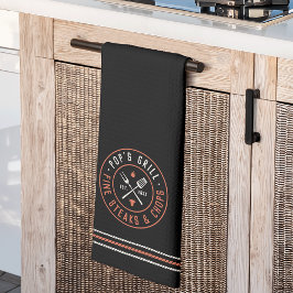 Gepersonaliseerd jaar voor pop Grill Theedoek