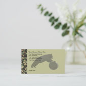 Gepersonaliseerd jachtthema Camo Visitekaartje (Staand voorkant)