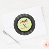 Gepersonaliseerd  Jazz Vinyl Record Ronde Sticker (Envelop)